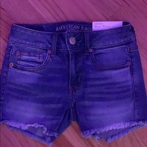 Mid rise jean shorts
